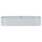 vidaXL Ζαρντινιέρα Υπερυψωμένη Ασημί 240x80x44 εκ. Γαλβανισμ. Χάλυβας