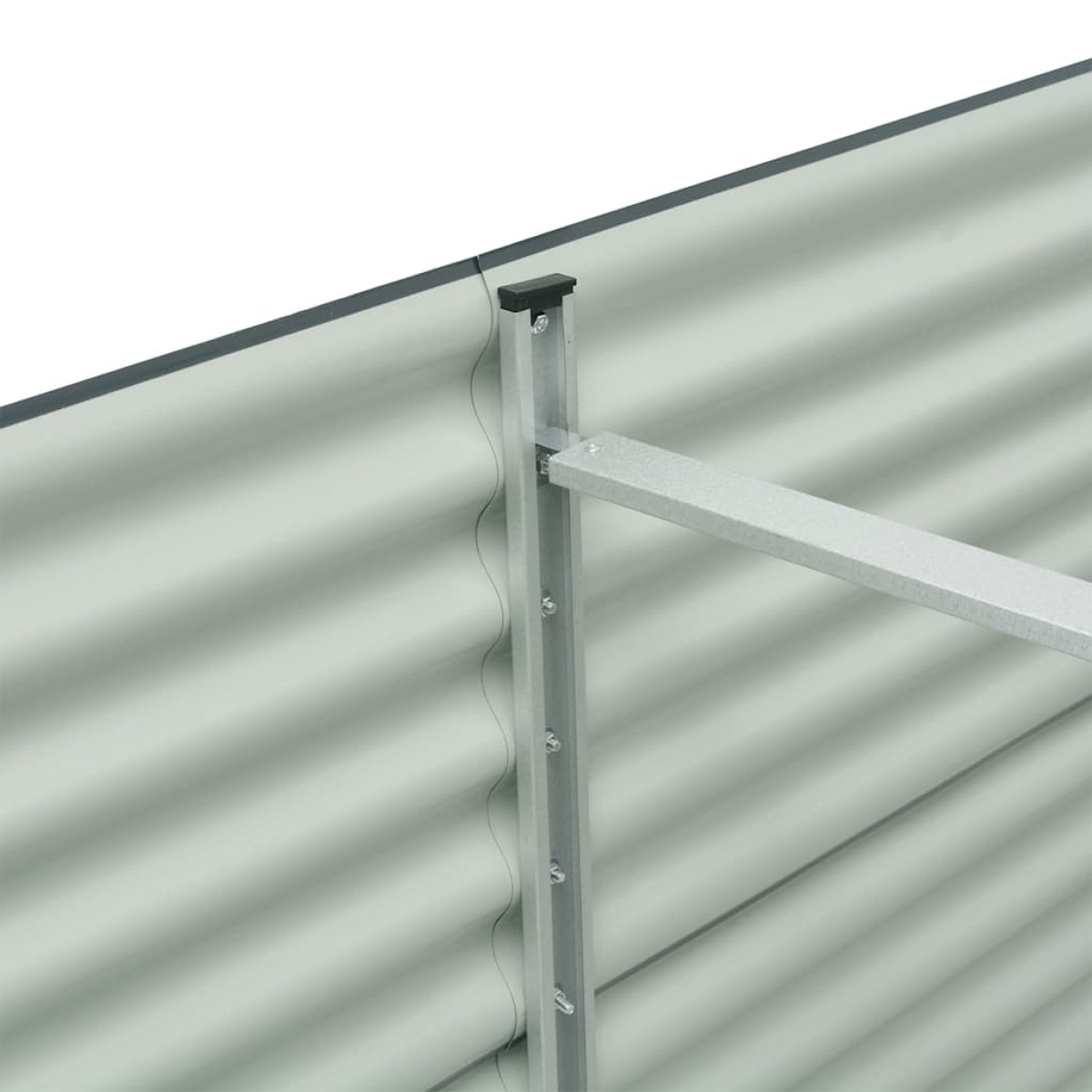 vidaXL Ζαρντινιέρα Υπερυψωμένη Γκρι 320x80x81 εκ. Γαλβανισμ. Χάλυβας
