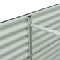vidaXL Ζαρντινιέρα Υπερυψωμένη Γκρι 320x80x81 εκ. Γαλβανισμ. Χάλυβας