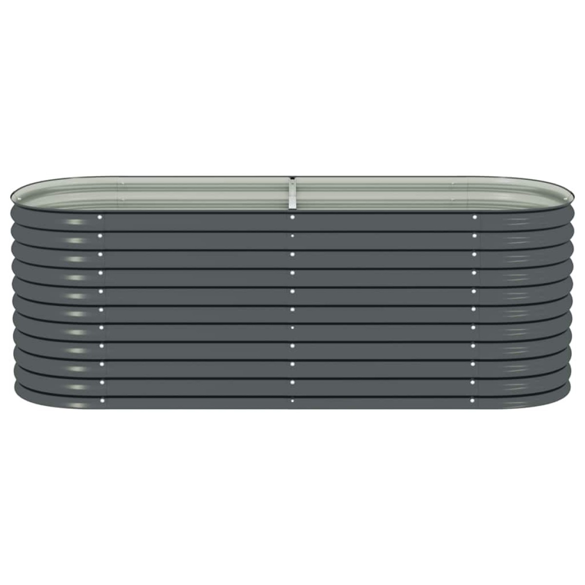 vidaXL Ζαρντινιέρα Υπερυψωμένη Γκρι 240x80x81 εκ. Γαλβανισμ. Χάλυβας