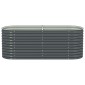 vidaXL Ζαρντινιέρα Υπερυψωμένη Γκρι 240x80x81 εκ. Γαλβανισμ. Χάλυβας