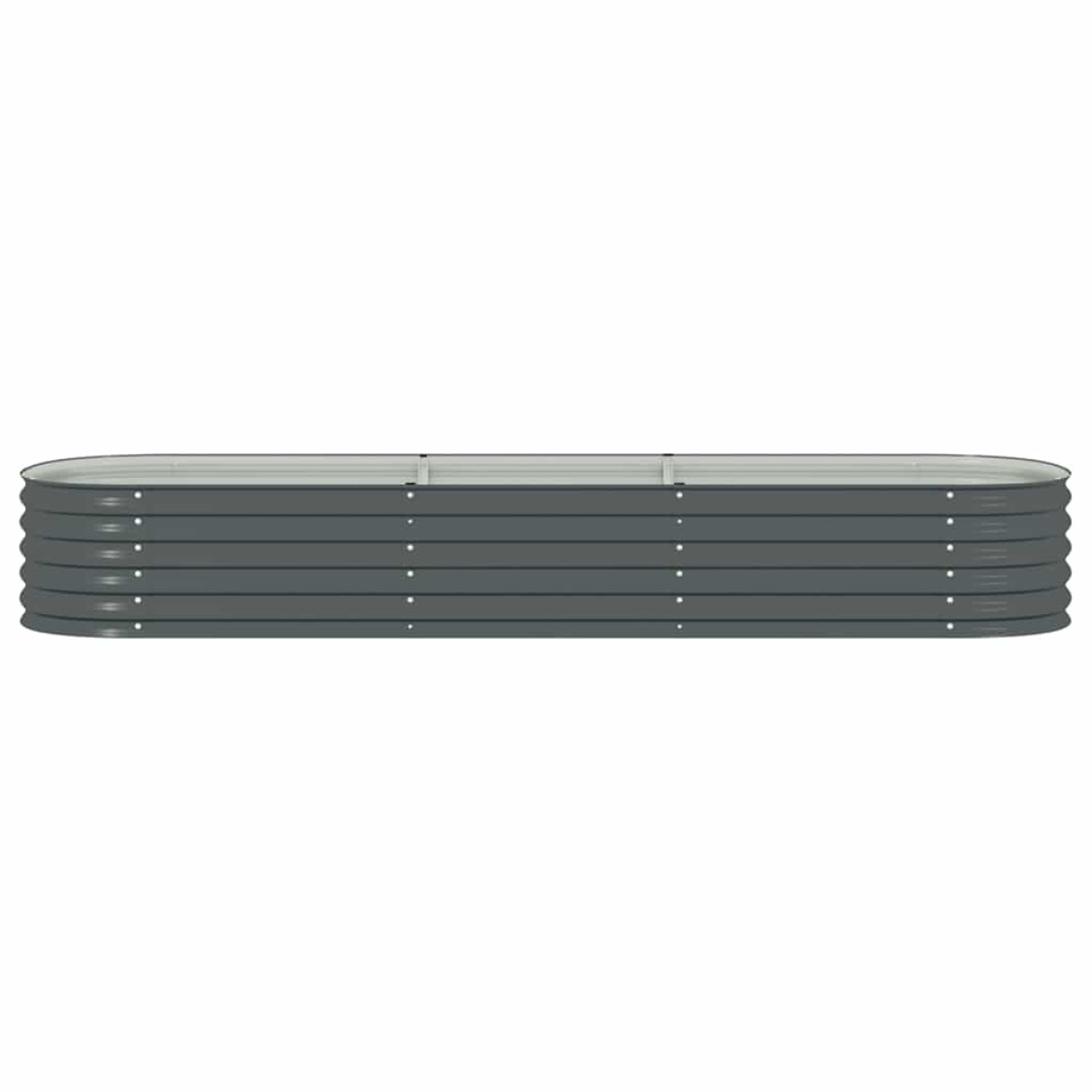 vidaXL Ζαρντινιέρα Υπερυψωμένη Γκρι 320x80x44 εκ. Γαλβανισμ. Χάλυβας