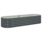 vidaXL Ζαρντινιέρα Υπερυψωμένη Γκρι 240x80x44 εκ. Γαλβανισμ. Χάλυβας