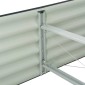 vidaXL Ζαρντινιέρα Υπερυψωμένη Γκρι 240x80x44 εκ. Γαλβανισμ. Χάλυβας