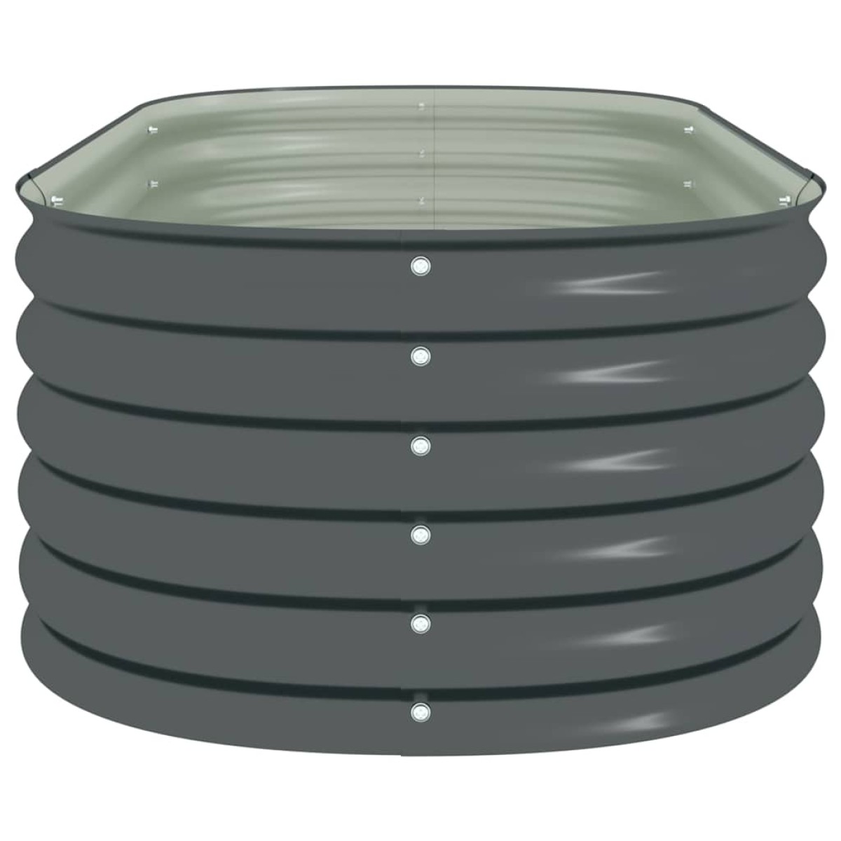 vidaXL Ζαρντινιέρα Υπερυψωμένη Γκρι 160x80x44 εκ. Γαλβανισμ. Χάλυβας