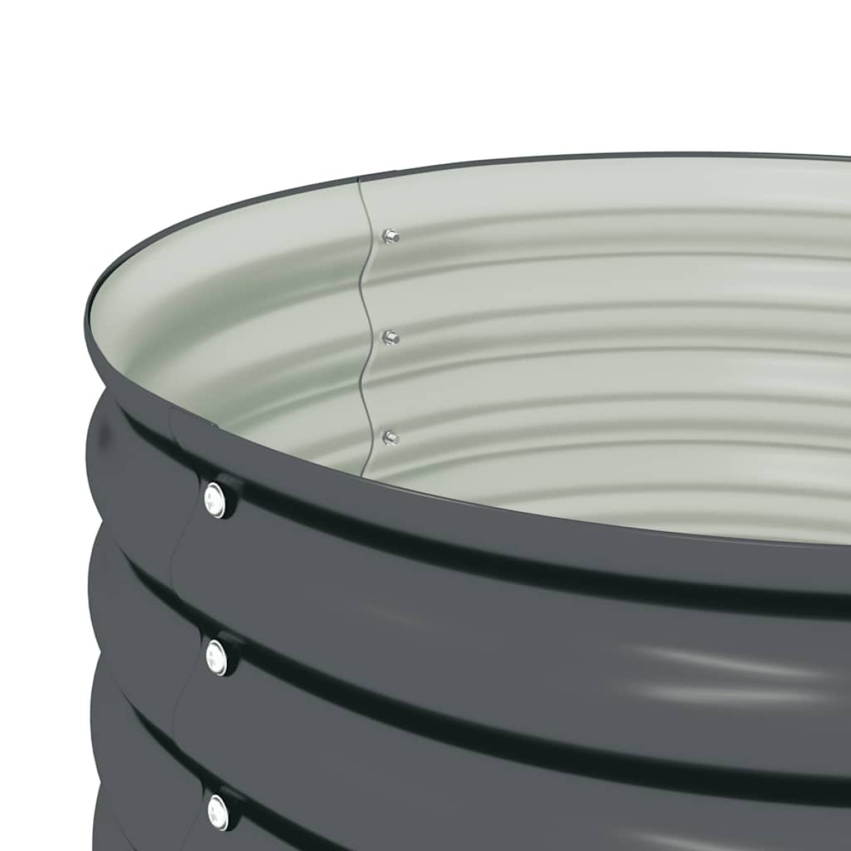 vidaXL Ζαρντινιέρα Υπερυψωμένη Γκρι 80x80x44 εκ. Γαλβανισμ. Χάλυβας