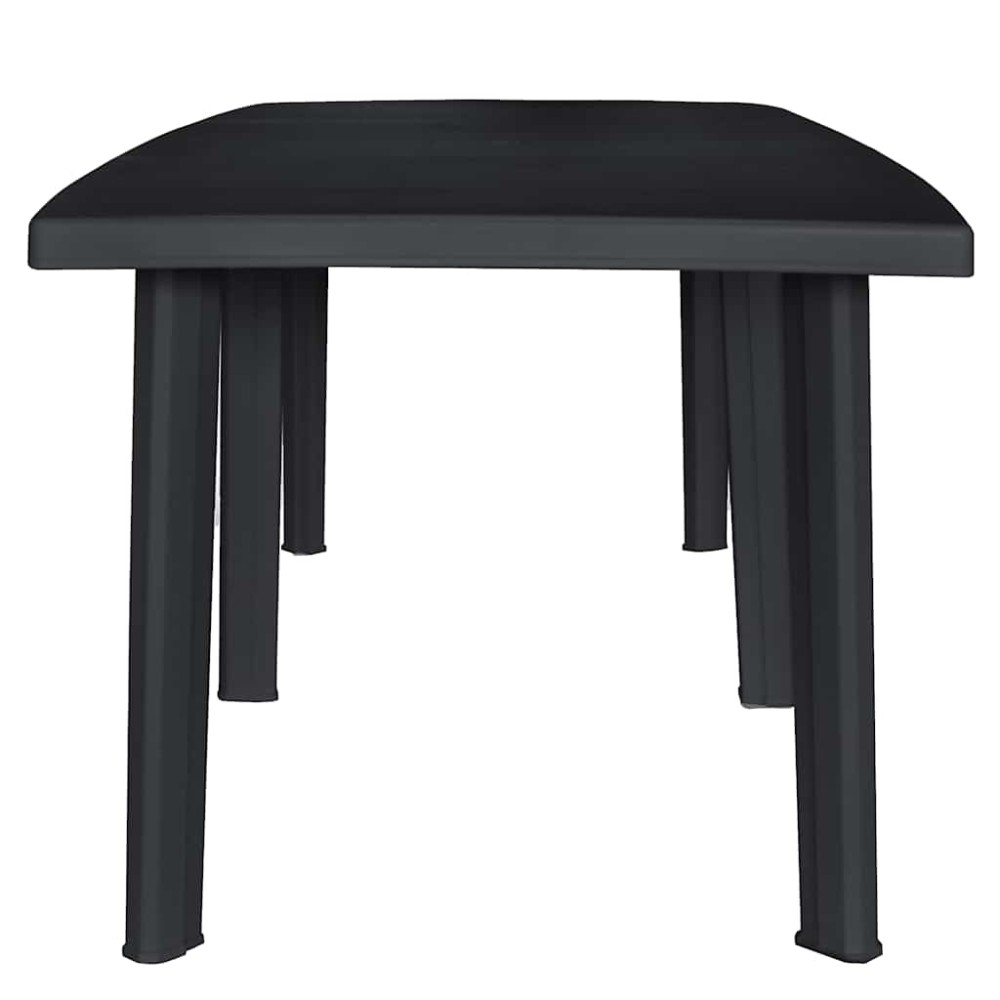vidaXL Τραπέζι Κήπου Ανθρακί 216 x 90 x 72 εκ. Πλαστικό