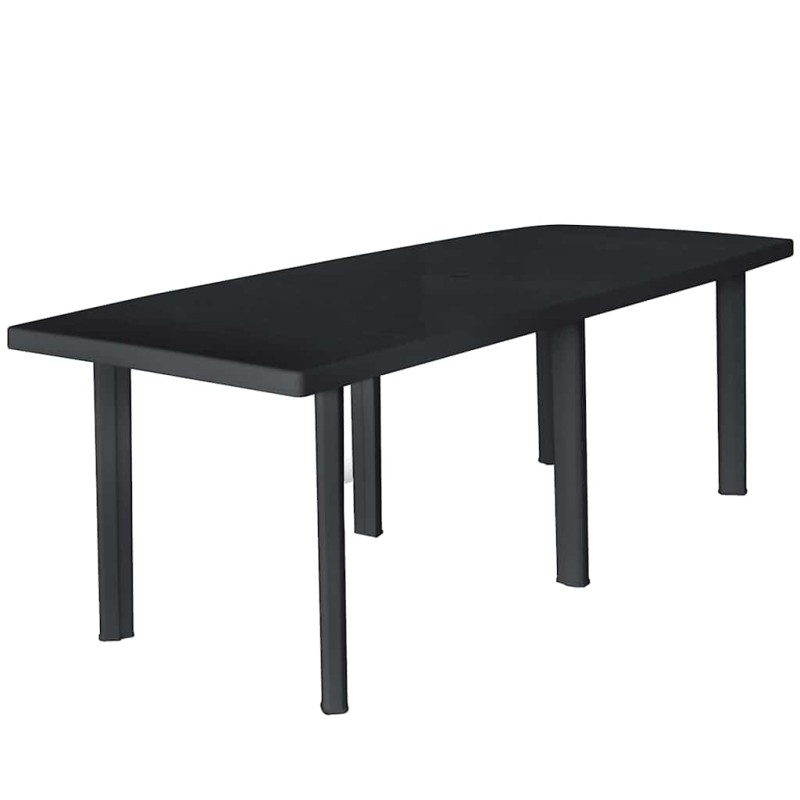 vidaXL Τραπέζι Κήπου Ανθρακί 216 x 90 x 72 εκ. Πλαστικό