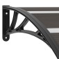vidaXL Στέγαστρο Πόρτας Μαύρο 200 x 100 εκ. Πολυανθρακικό