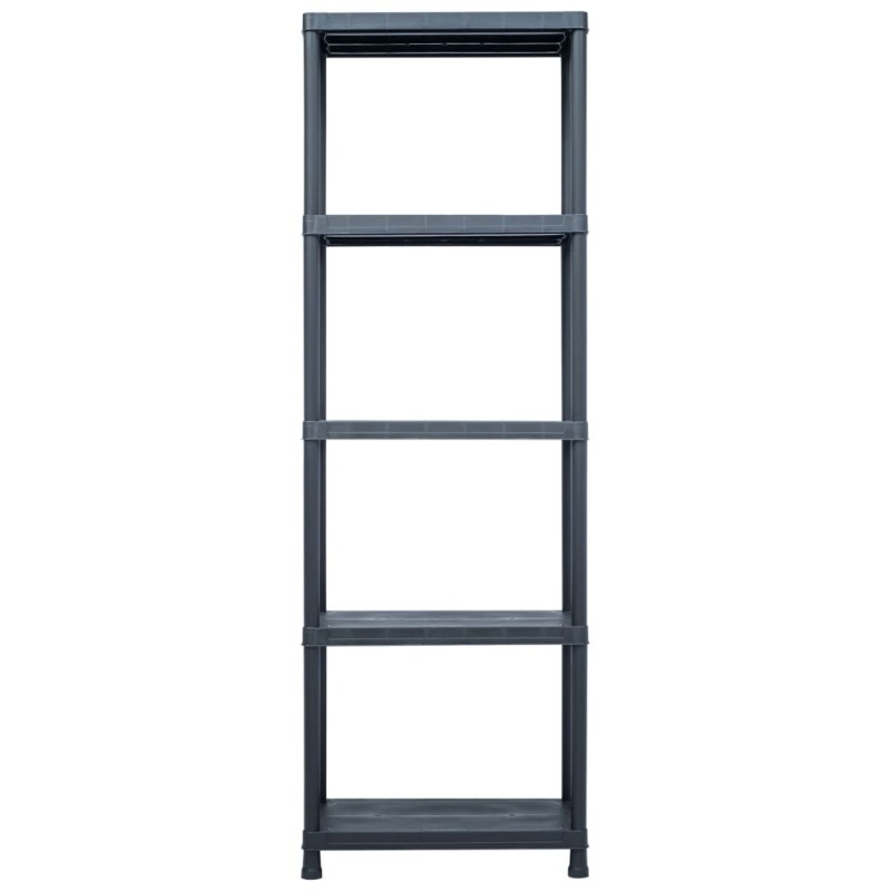 vidaXL Ραφιέρα Μαύρη 125 κ. 60 x 30 x 180 εκ. Πλαστική