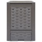 vidaXL Κομποστοποιητής Κήπου Καφέ 60x60x83 εκ. 300 L Πλαστικό Ρατάν