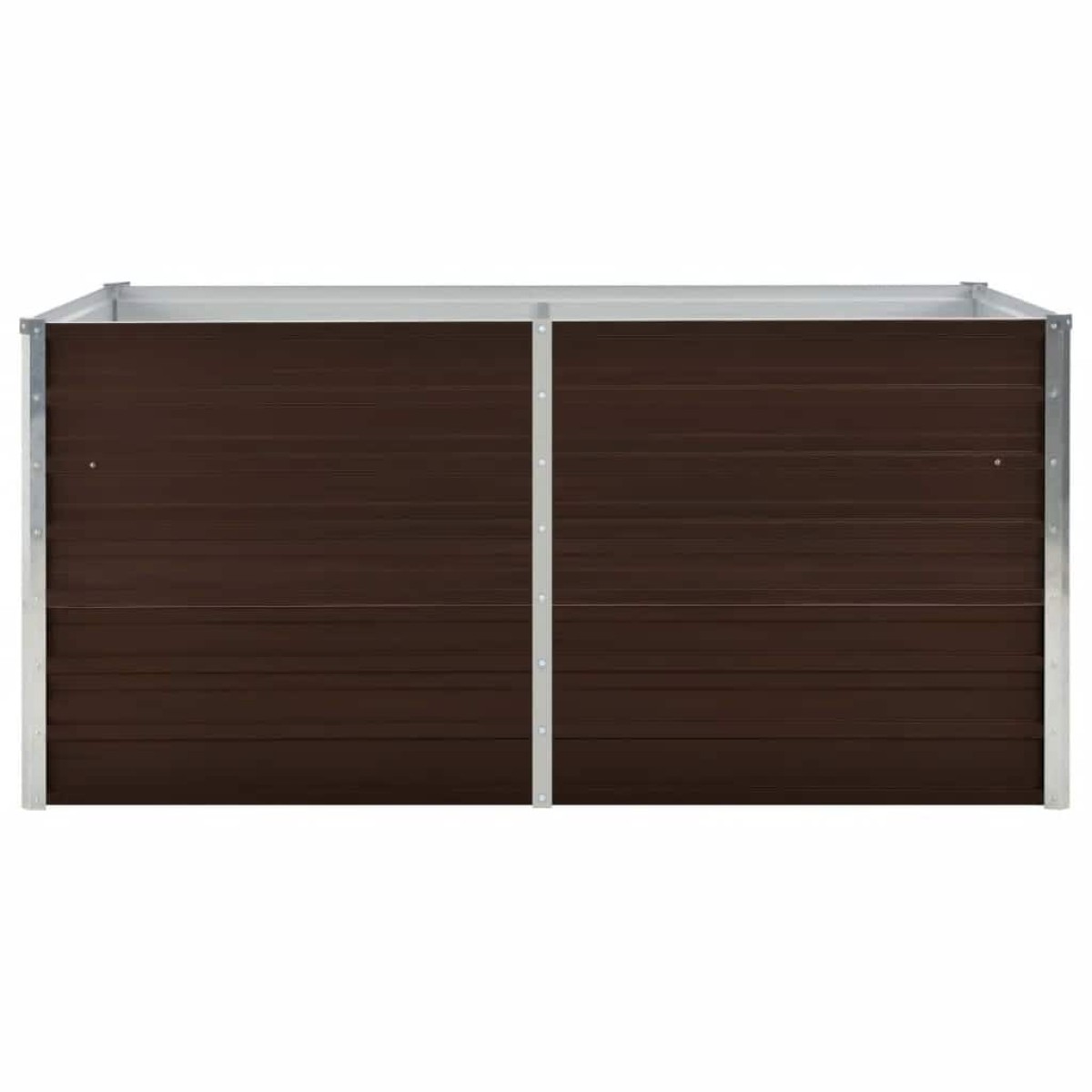 vidaXL Ζαρντινιέρα Ψηλή Καφέ 160 x 80 x 77 εκ. από Γαλβανισμένο Χάλυβα