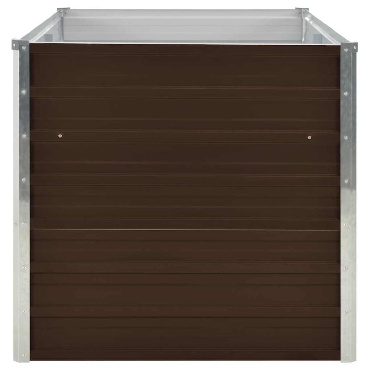 vidaXL Ζαρντινιέρα Ψηλή Καφέ 160 x 80 x 77 εκ. από Γαλβανισμένο Χάλυβα