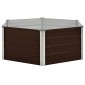 vidaXL Ζαρντινιέρα Ψηλή Καφέ 129 x 129 x 46 εκ. Γαλβανισμένος Χάλυβας
