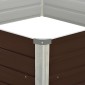 vidaXL Ζαρντινιέρα Ψηλή Καφέ 129 x 129 x 46 εκ. Γαλβανισμένος Χάλυβας