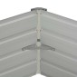 vidaXL Ζαρντινιέρα Ψηλή Καφέ 129 x 129 x 46 εκ. Γαλβανισμένος Χάλυβας