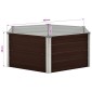 vidaXL Ζαρντινιέρα Ψηλή Καφέ 129 x 129 x 46 εκ. Γαλβανισμένος Χάλυβας
