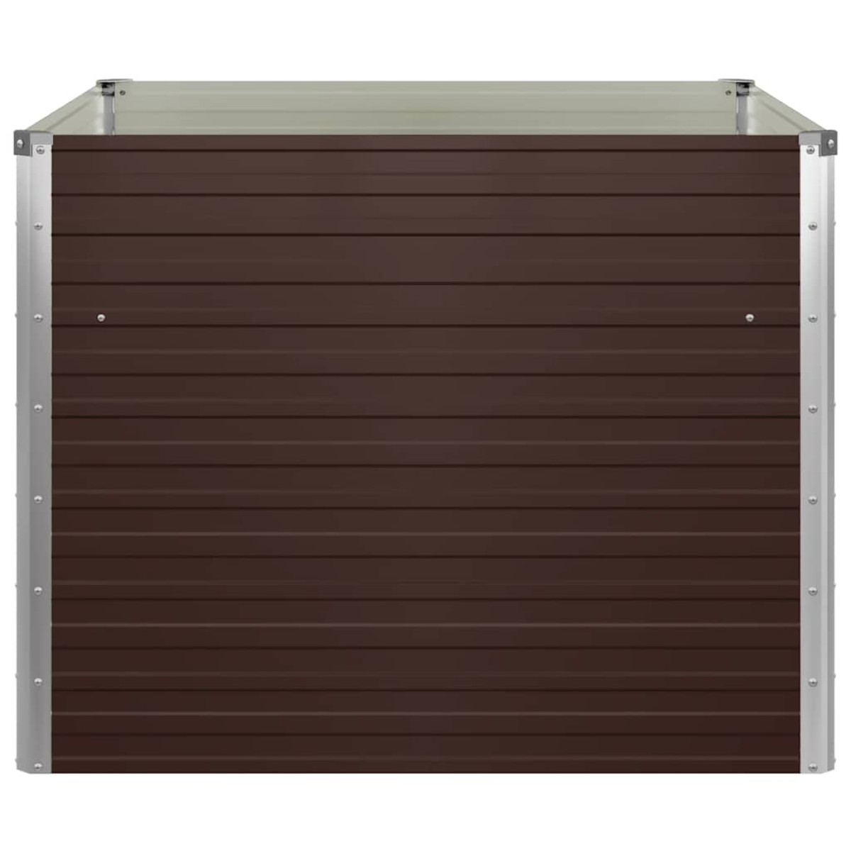 vidaXL Ζαρντινιέρα Ψηλή Καφέ 100 x 100 x 77 εκ. από Γαλβανισμένο Χάλυβα