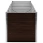 vidaXL Ζαρντινιέρα Υπερυψωμένη Καφέ 240x80x77 εκ. Γαλβανισμ. Χάλυβας