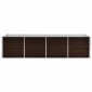 vidaXL Ζαρντινιέρα Υπερυψωμένη Καφέ 320x80x77 εκ. Γαλβανισμ. Χάλυβας