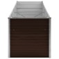 vidaXL Ζαρντινιέρα Υπερυψωμένη Καφέ 320x80x77 εκ. Γαλβανισμ. Χάλυβας