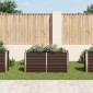 vidaXL Ζαρντινιέρα Υπερυψωμένη Καφέ 160x40x77 εκ. Γαλβανισμ. Χάλυβας