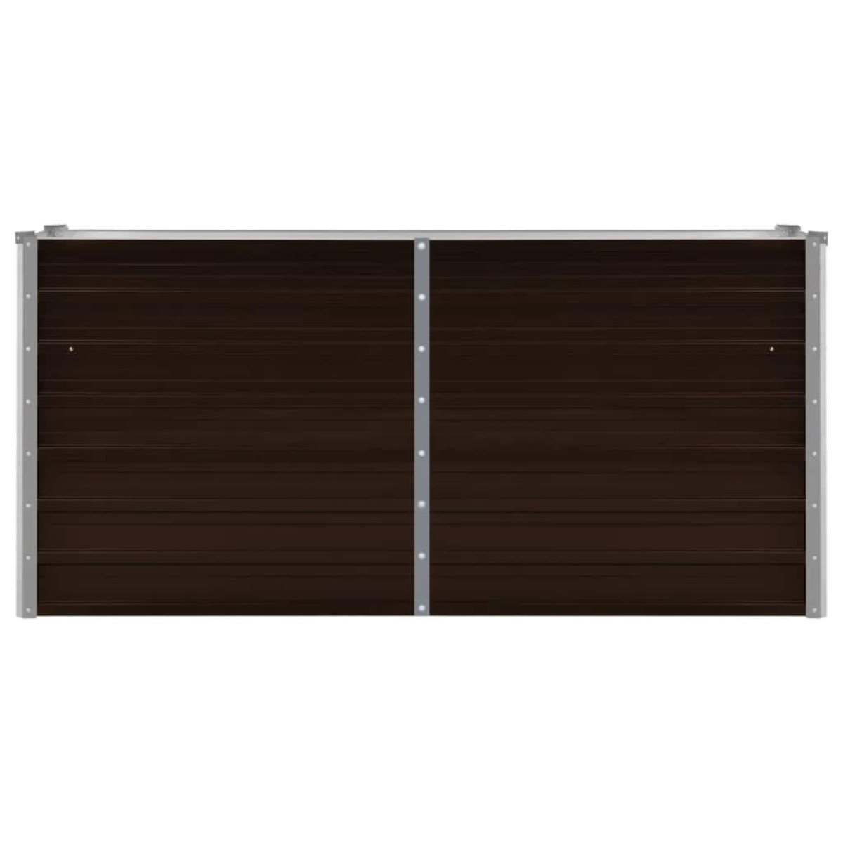 vidaXL Ζαρντινιέρα Υπερυψωμένη Καφέ 160x40x77 εκ. Γαλβανισμ. Χάλυβας