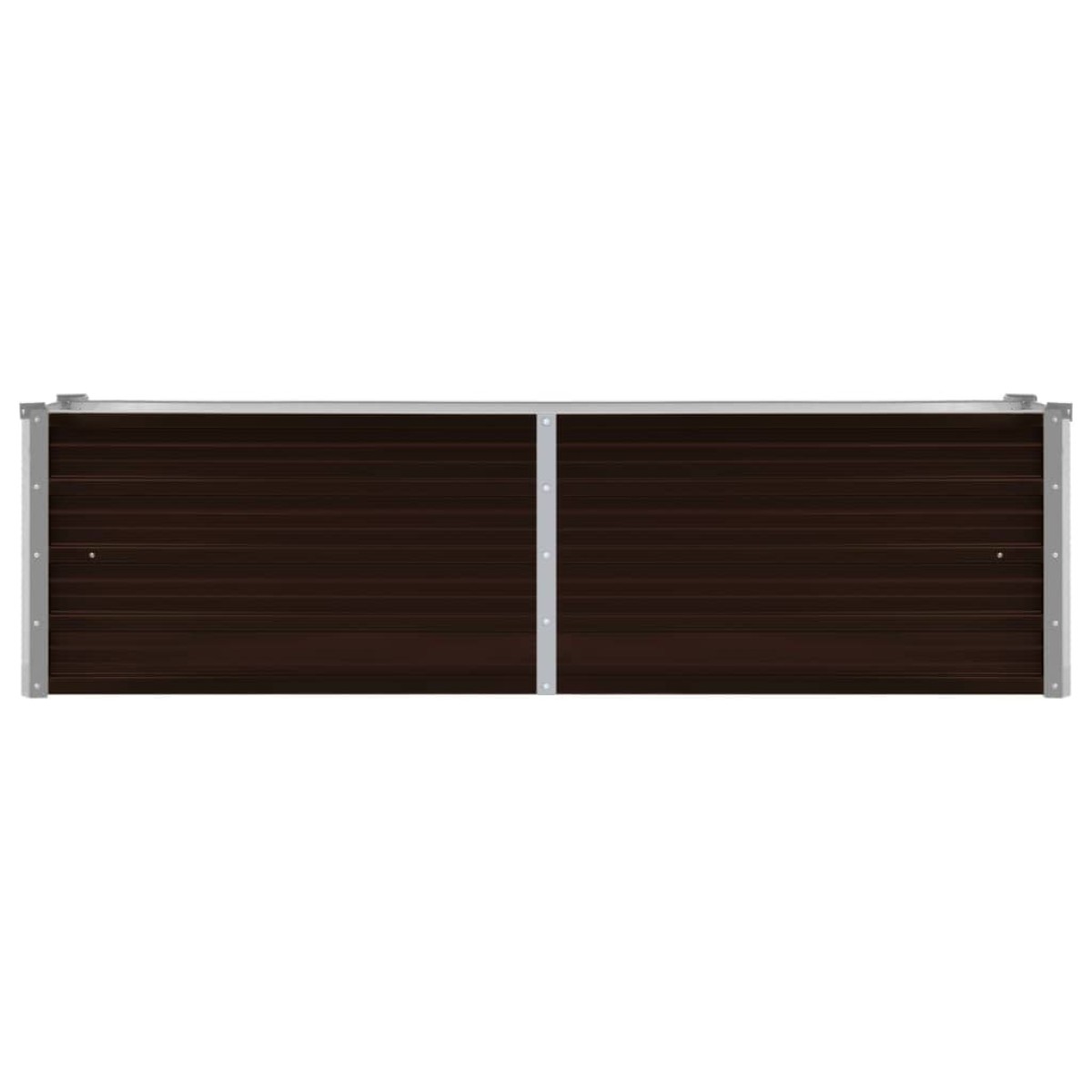 vidaXL Ζαρντινιέρα Υπερυψωμένη Καφέ 160x40x45 εκ. Γαλβανισμ. Χάλυβας