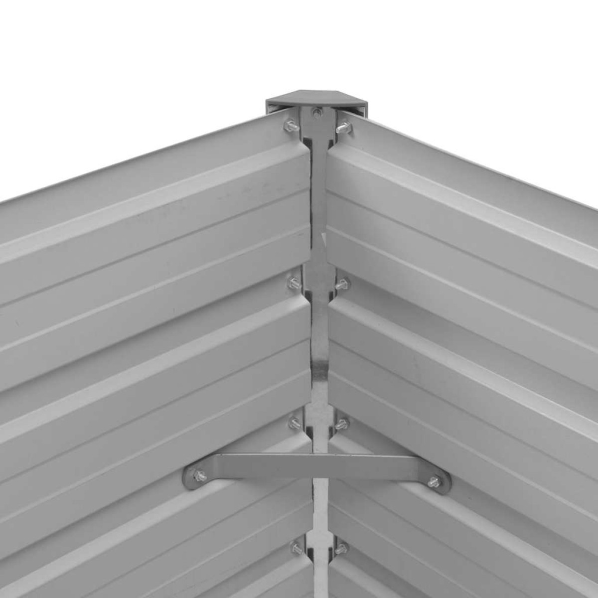 vidaXL Ζαρντινιέρα Υπερυψωμένη Καφέ 100x40x77 εκ. Γαλβανισμ. Χάλυβας