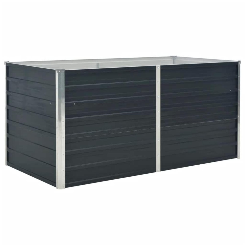 vidaXL Ζαρντινιέρα Ψηλή Ανθρακί 160x80x77 εκ. από Γαλβανισμένο Χάλυβα