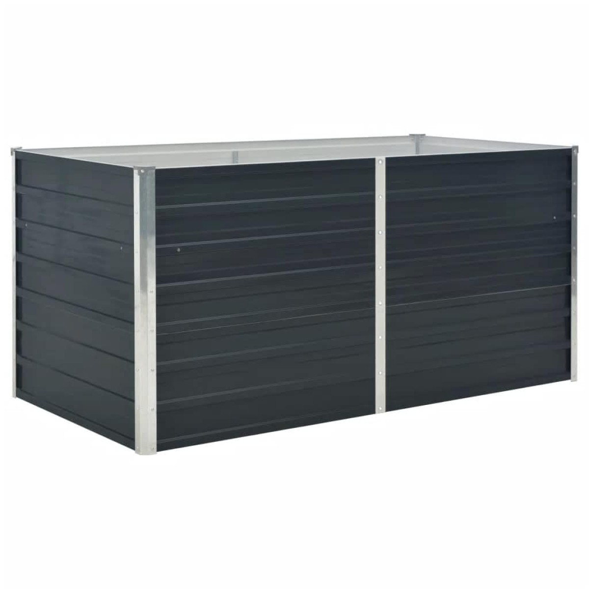 vidaXL Ζαρντινιέρα Ψηλή Ανθρακί 160x80x77 εκ. από Γαλβανισμένο Χάλυβα