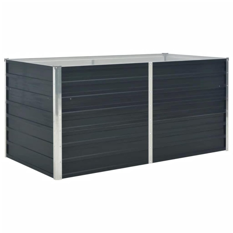vidaXL Ζαρντινιέρα Ψηλή Ανθρακί 160x80x77 εκ. από Γαλβανισμένο Χάλυβα