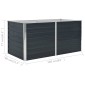vidaXL Ζαρντινιέρα Ψηλή Ανθρακί 160x80x77 εκ. από Γαλβανισμένο Χάλυβα