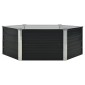 vidaXL Ζαρντινιέρα Ψηλή Ανθρακί 129x129x45 εκ. από Γαλβανισμένο Χάλυβα