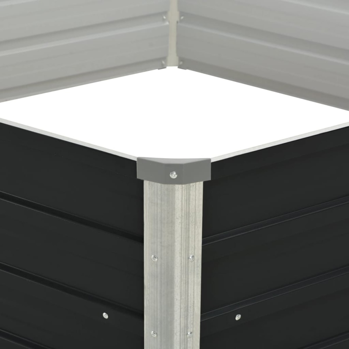 vidaXL Ζαρντινιέρα Ψηλή Ανθρακί 129x129x45 εκ. από Γαλβανισμένο Χάλυβα