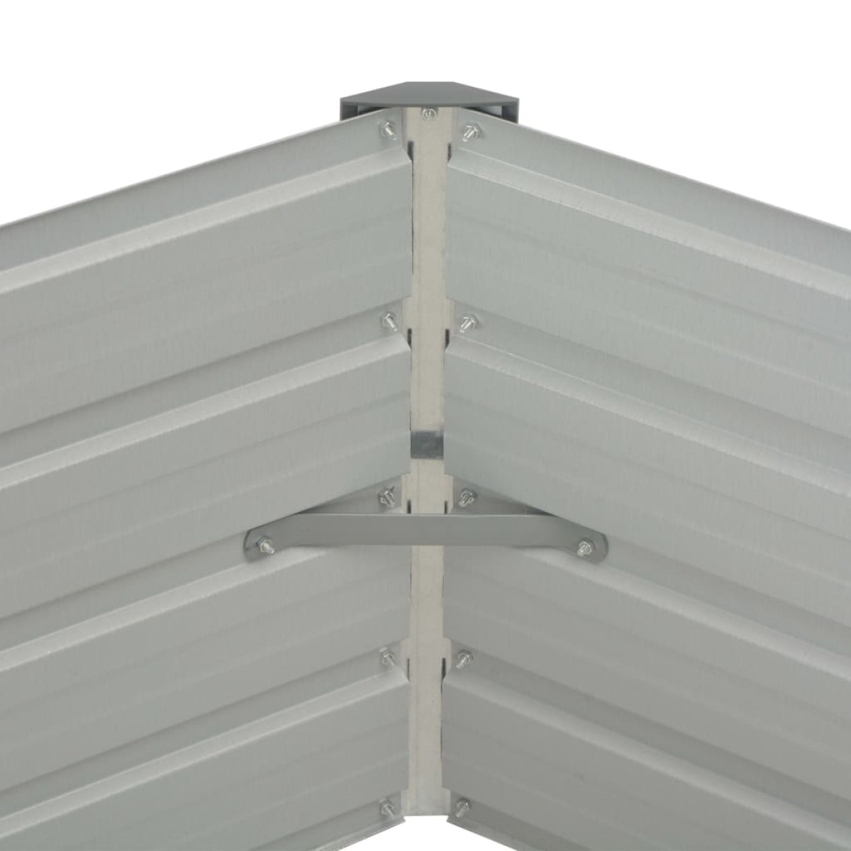 vidaXL Ζαρντινιέρα Ψηλή Ανθρακί 129x129x45 εκ. από Γαλβανισμένο Χάλυβα