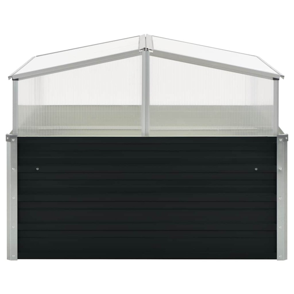 vidaXL Θερμοκήπιο Σπορείο Ανθρακί 100x100x77 εκ. Γαλβανισμένος Χάλυβας
