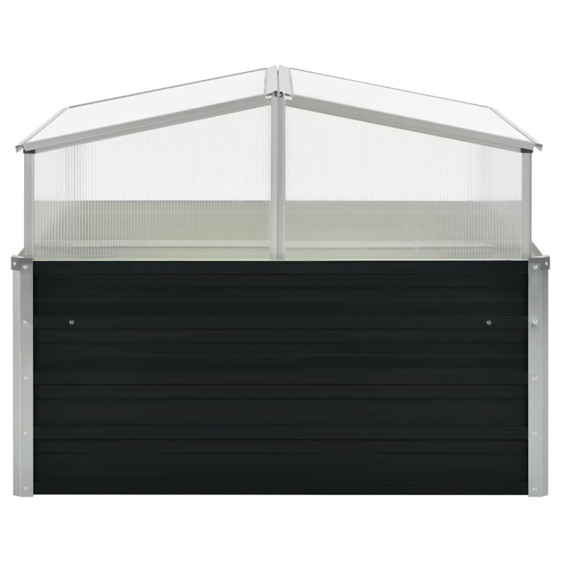 vidaXL Θερμοκήπιο Σπορείο Ανθρακί 100x100x77 εκ. Γαλβανισμένος Χάλυβας