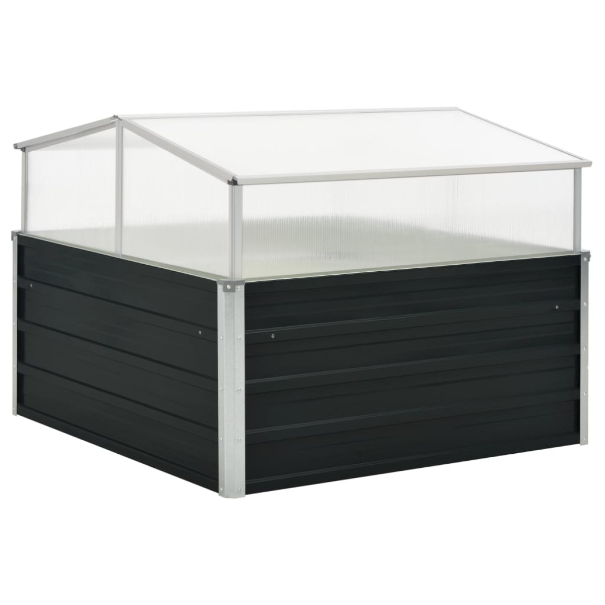 vidaXL Θερμοκήπιο Σπορείο Ανθρακί 100x100x77 εκ. Γαλβανισμένος Χάλυβας