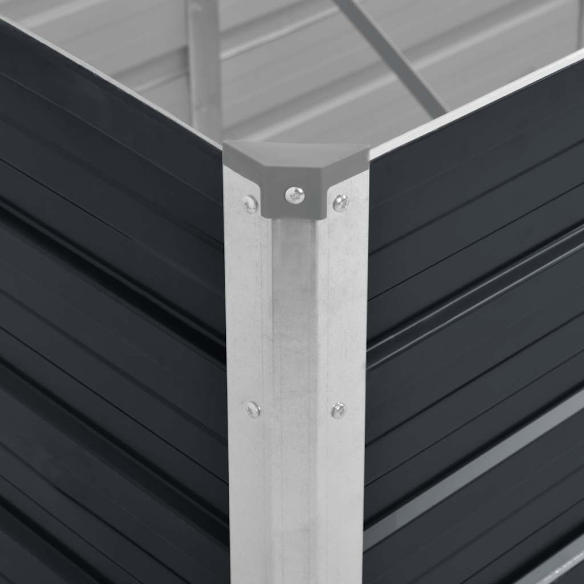 vidaXL Ζαρντινιέρα Υπερυψωμένη Ανθρακί 240x80x77 εκ. Γαλβαν. Χάλυβας