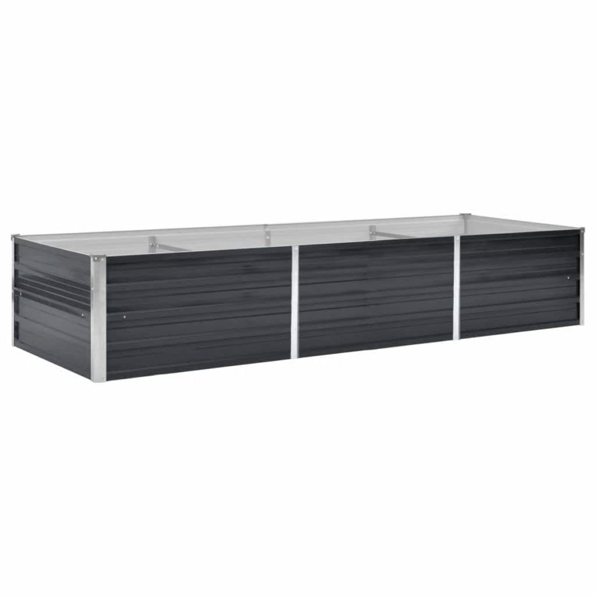 vidaXL Ζαρντινιέρα Υπερυψωμένη Ανθρακί 240x80x45 εκ. Γαλβαν. Χάλυβας