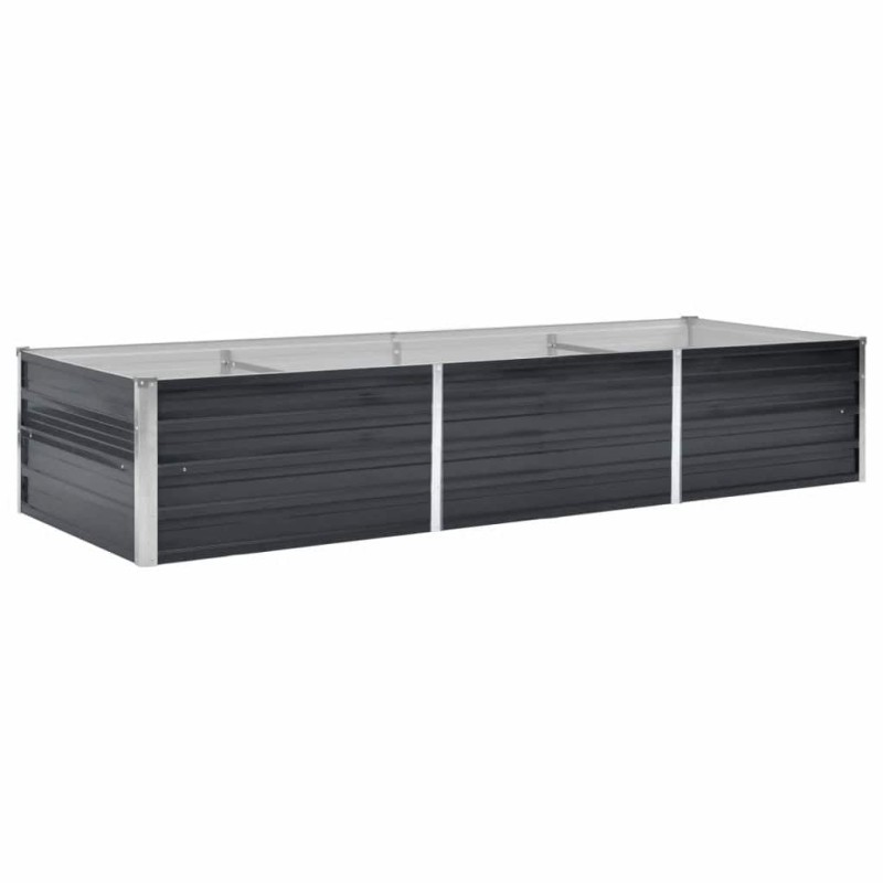 vidaXL Ζαρντινιέρα Υπερυψωμένη Ανθρακί 240x80x45 εκ. Γαλβαν. Χάλυβας