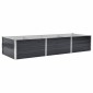 vidaXL Ζαρντινιέρα Υπερυψωμένη Ανθρακί 240x80x45 εκ. Γαλβαν. Χάλυβας