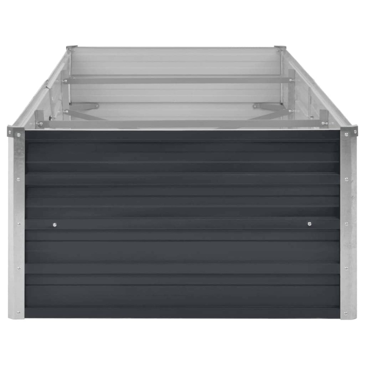 vidaXL Ζαρντινιέρα Υπερυψωμένη Ανθρακί 240x80x45 εκ. Γαλβαν. Χάλυβας