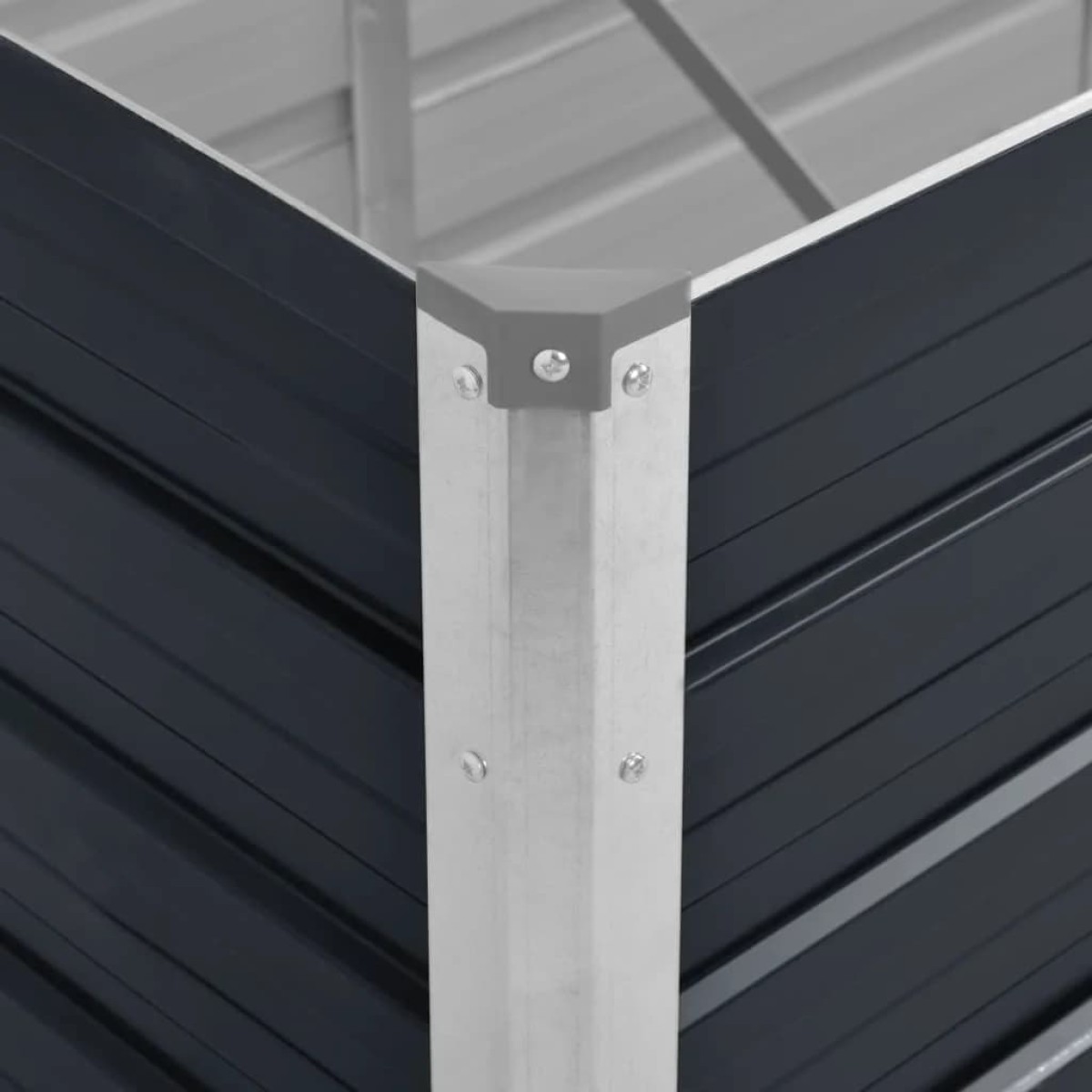 vidaXL Ζαρντινιέρα Υπερυψωμένη Ανθρακί 240x80x45 εκ. Γαλβαν. Χάλυβας
