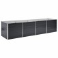 vidaXL Ζαρντινιέρα Υπερυψωμένη Ανθρακί 320x80x77 εκ. Γαλβαν. Χάλυβας
