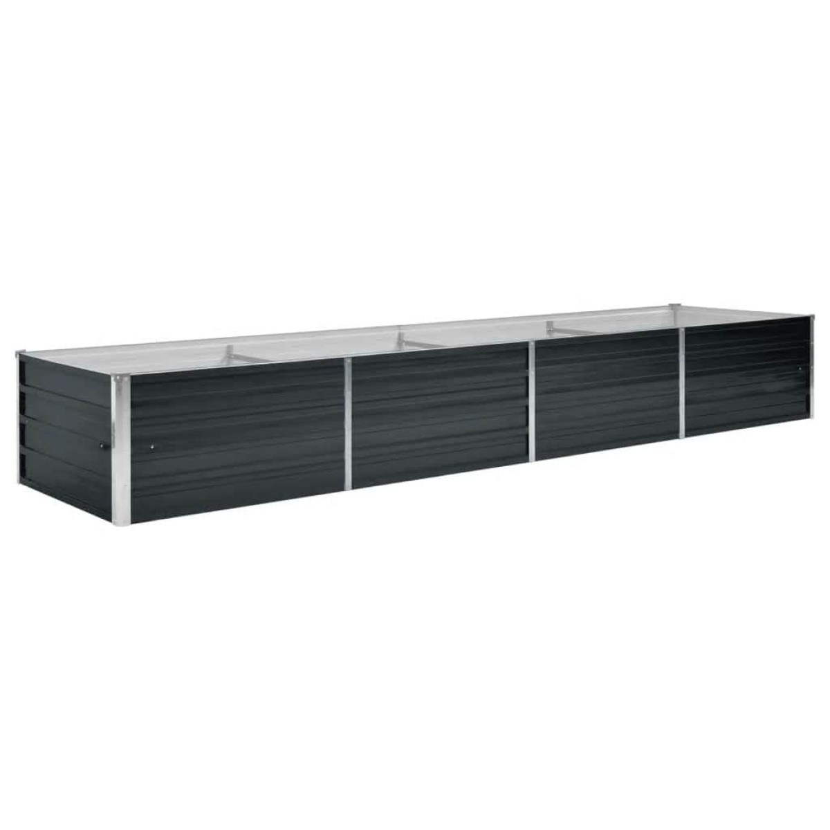 vidaXL Ζαρντινιέρα Υπερυψωμένη Ανθρακί 320x80x45 εκ. Γαλβαν. Χάλυβας