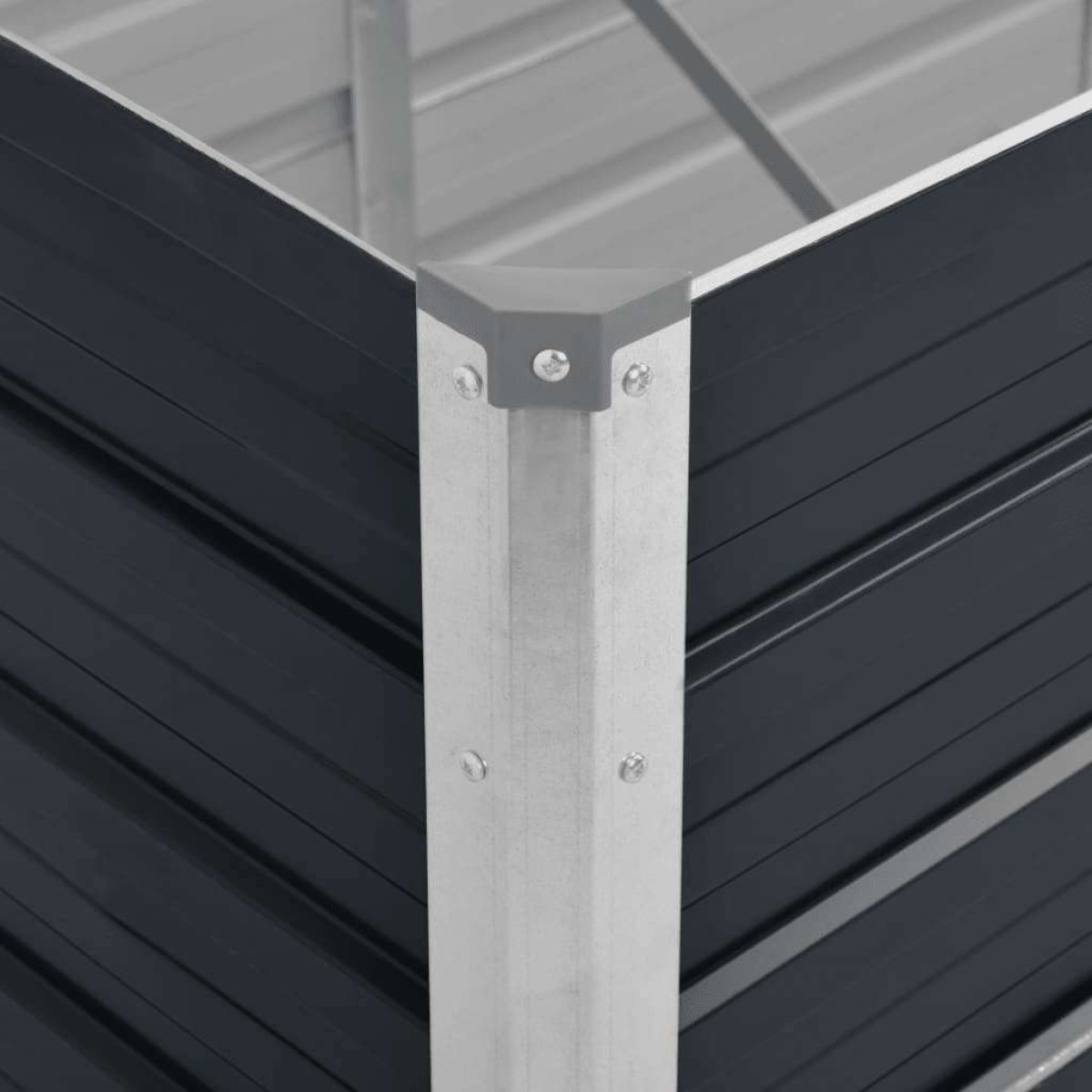 vidaXL Ζαρντινιέρα Υπερυψωμένη Ανθρακί 320x80x45 εκ. Γαλβαν. Χάλυβας