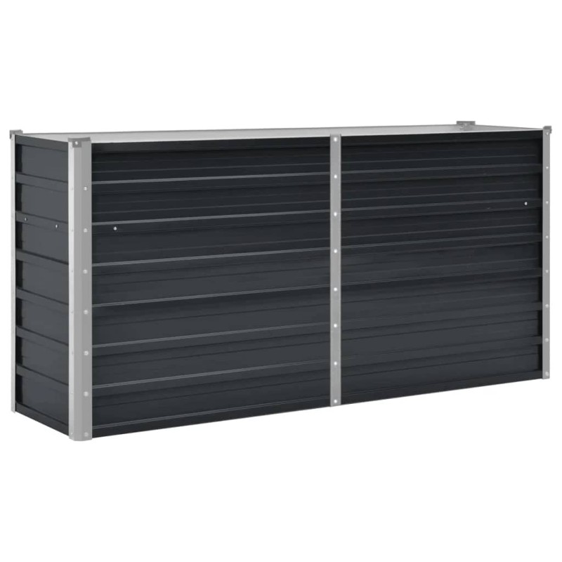 vidaXL Ζαρντινιέρα Υπερυψωμένη Ανθρακί 160x40x77 εκ. Γαλβαν. Χάλυβας