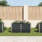 vidaXL Ζαρντινιέρα Υπερυψωμένη Ανθρακί 160x40x77 εκ. Γαλβαν. Χάλυβας